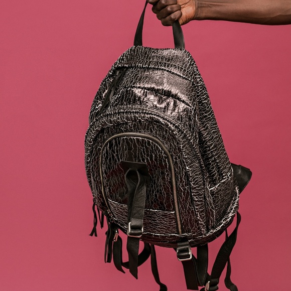 BACKPACK WITH LEATHER STRAPS - Picture 2 of 8